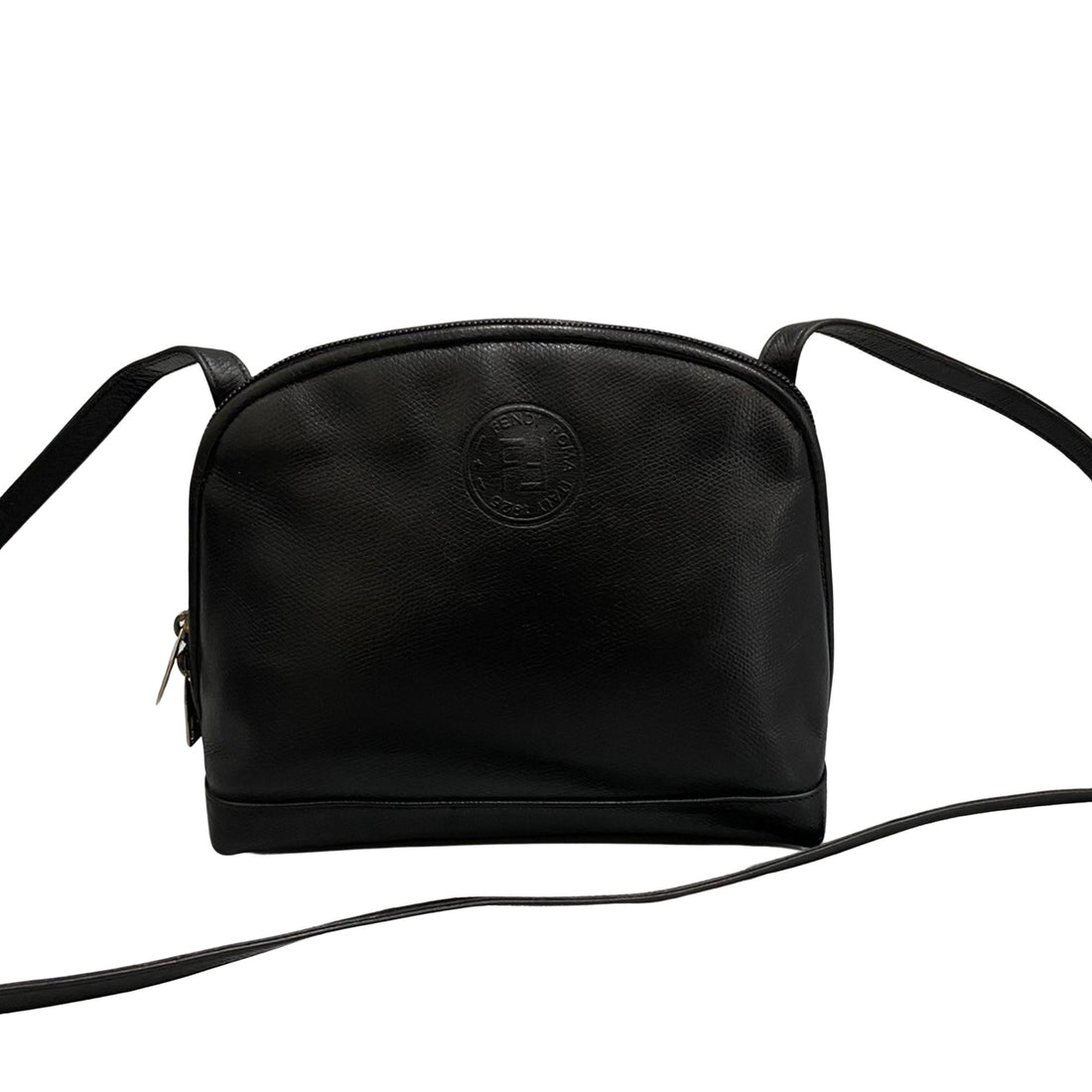 Fendi FF Black Leather Shoulder Bag