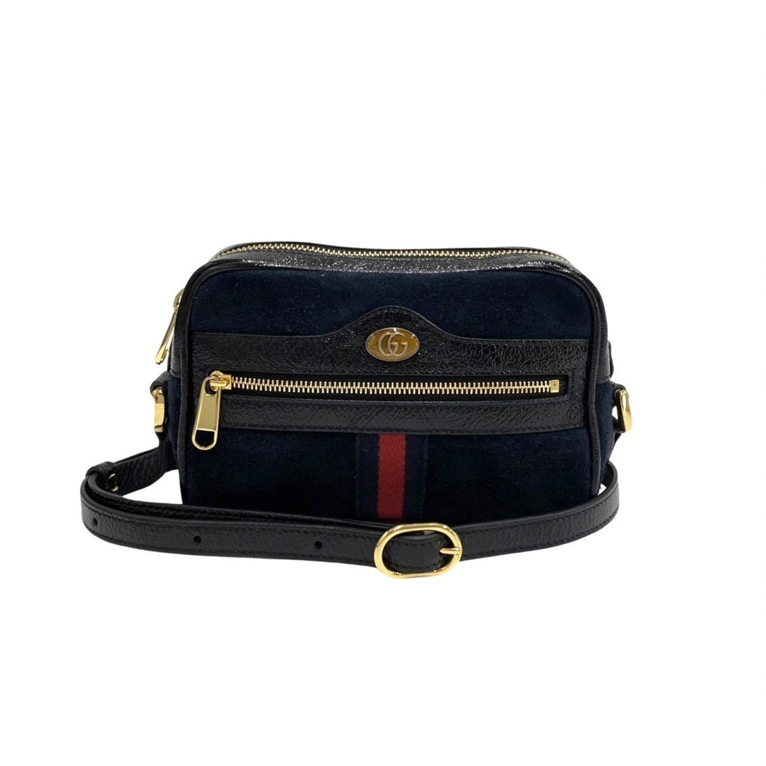 Gucci Ophidia Black Suede Shoulder Bag