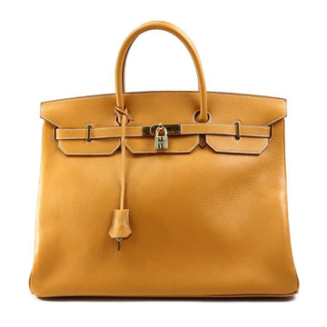 Hermès Birkin 40 Beige Leather Handbag 