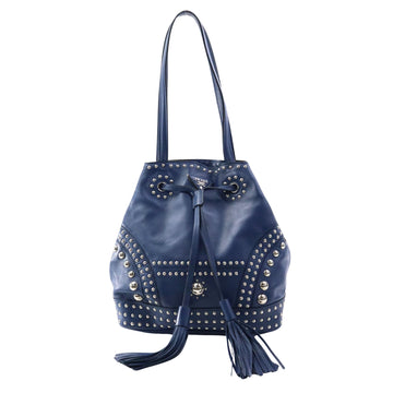 Prada -- Navy Leather Shoulder Bag