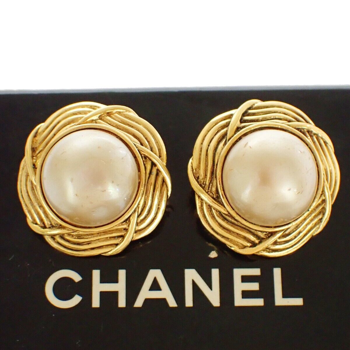 Chanel Gold Gold And Steel Earring 