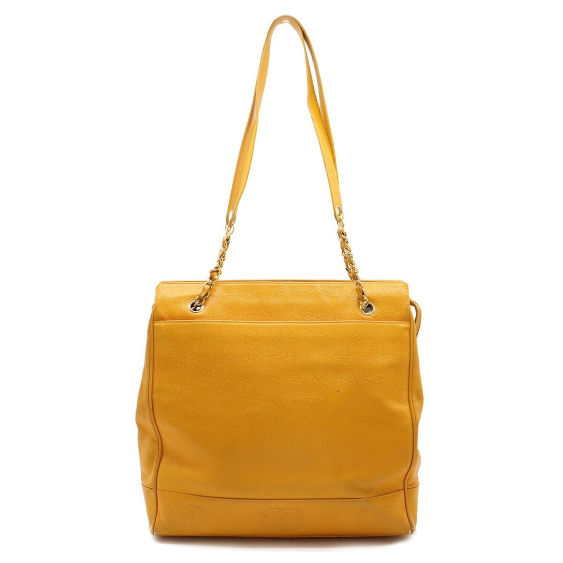 Chanel Yellow Leather Tote Bag