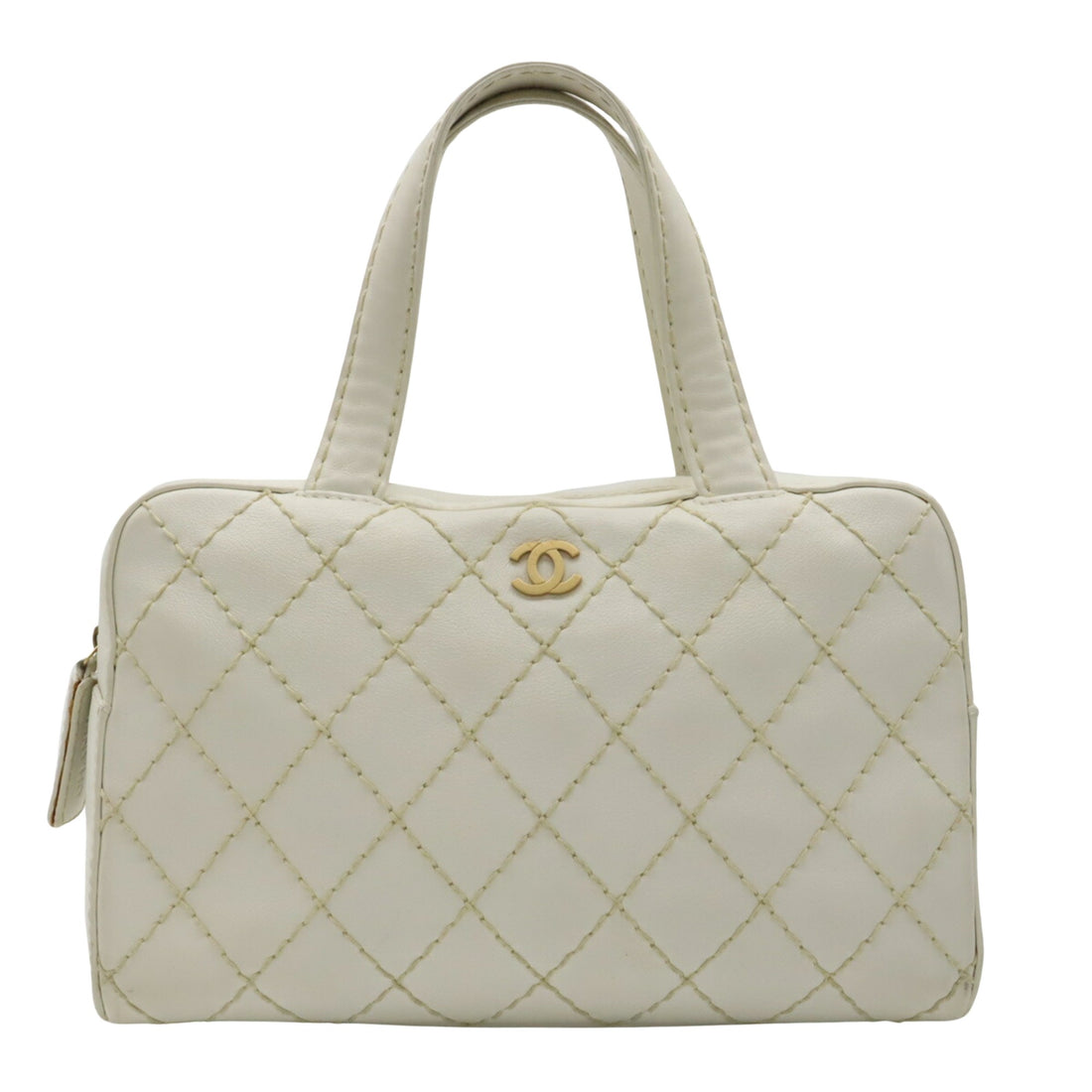 Chanel Wild stitch White Leather Handbag 