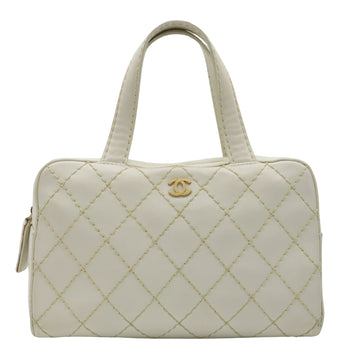 Chanel Wild stitch White Leather Handbag 