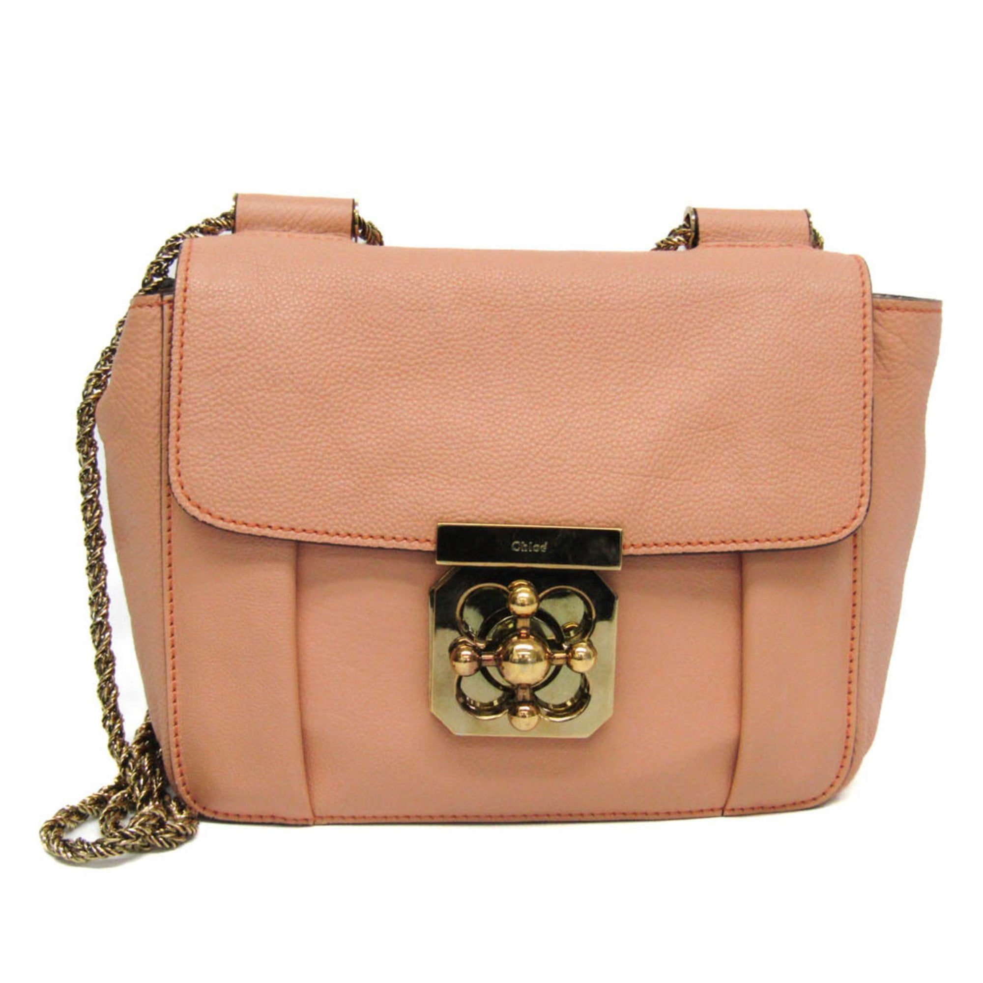 Chloé Elsie Pink Leather Shoulder Bag