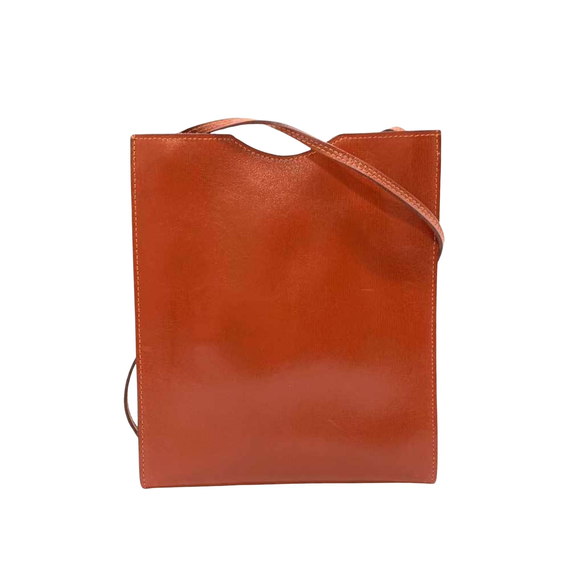 Hermès Onimetou Brown Leather Shoulder Bag