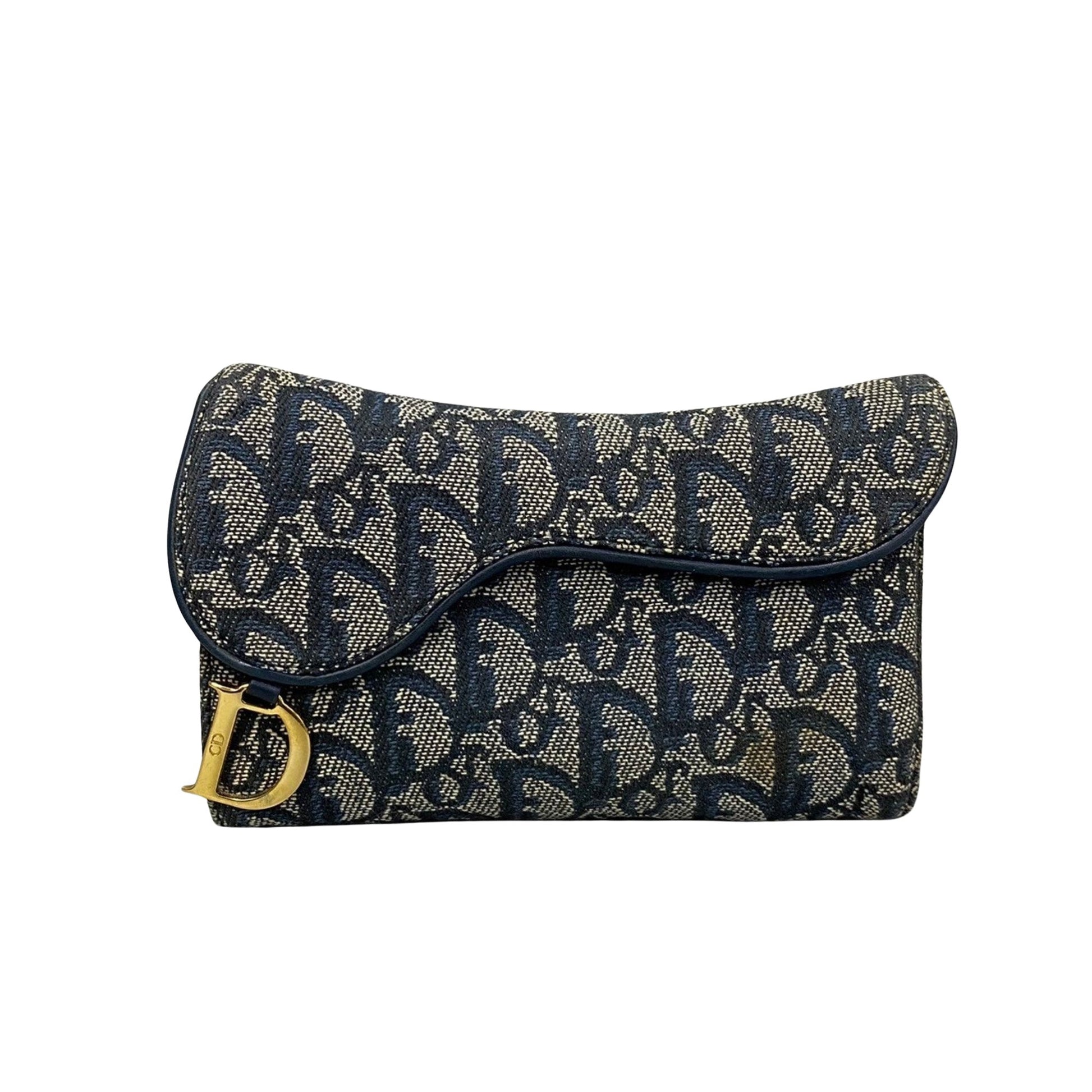 Dior Blue Canvas Wallet 