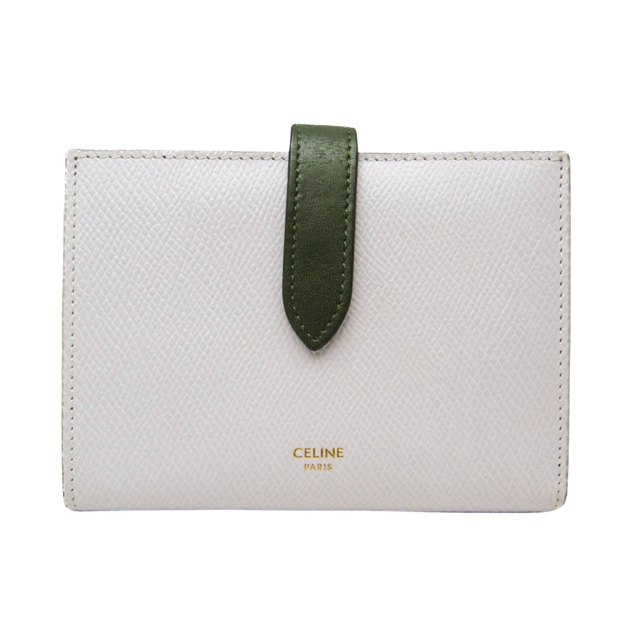 Céline Medium strap wallet Grey Leather Wallet 