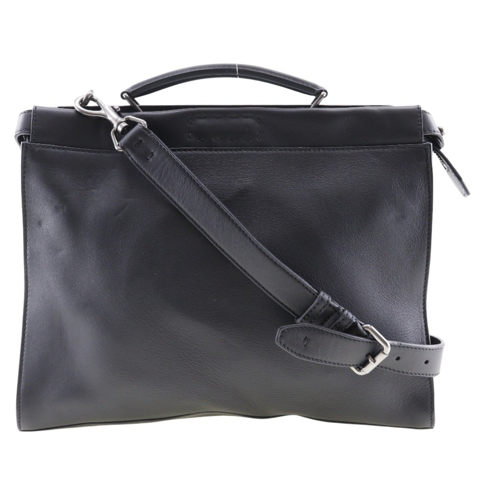 Fendi Peekaboo Black Leather Shoulder Bag