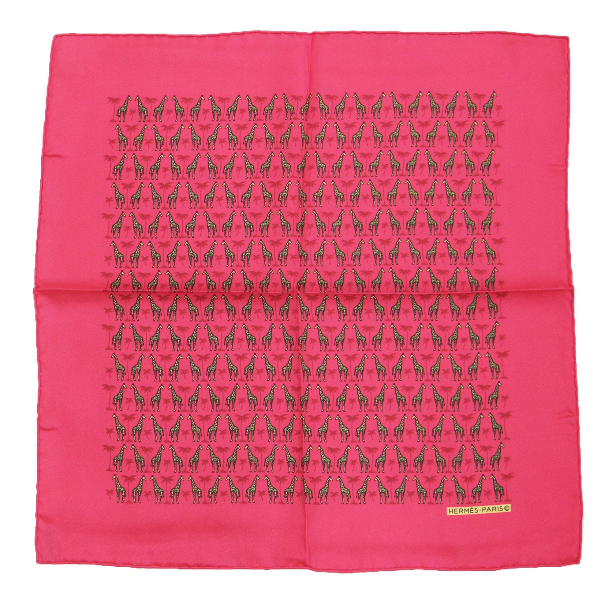 Hermès Petit Carré Pink Silk Scarf 