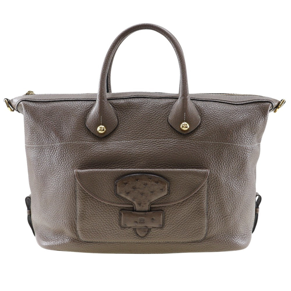 Loewe MAY Brown Leather Tote Bag