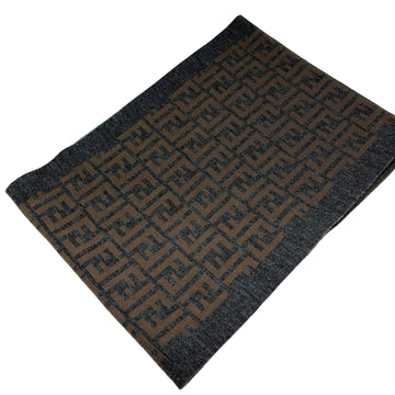 Fendi Brown Wool Shawl 