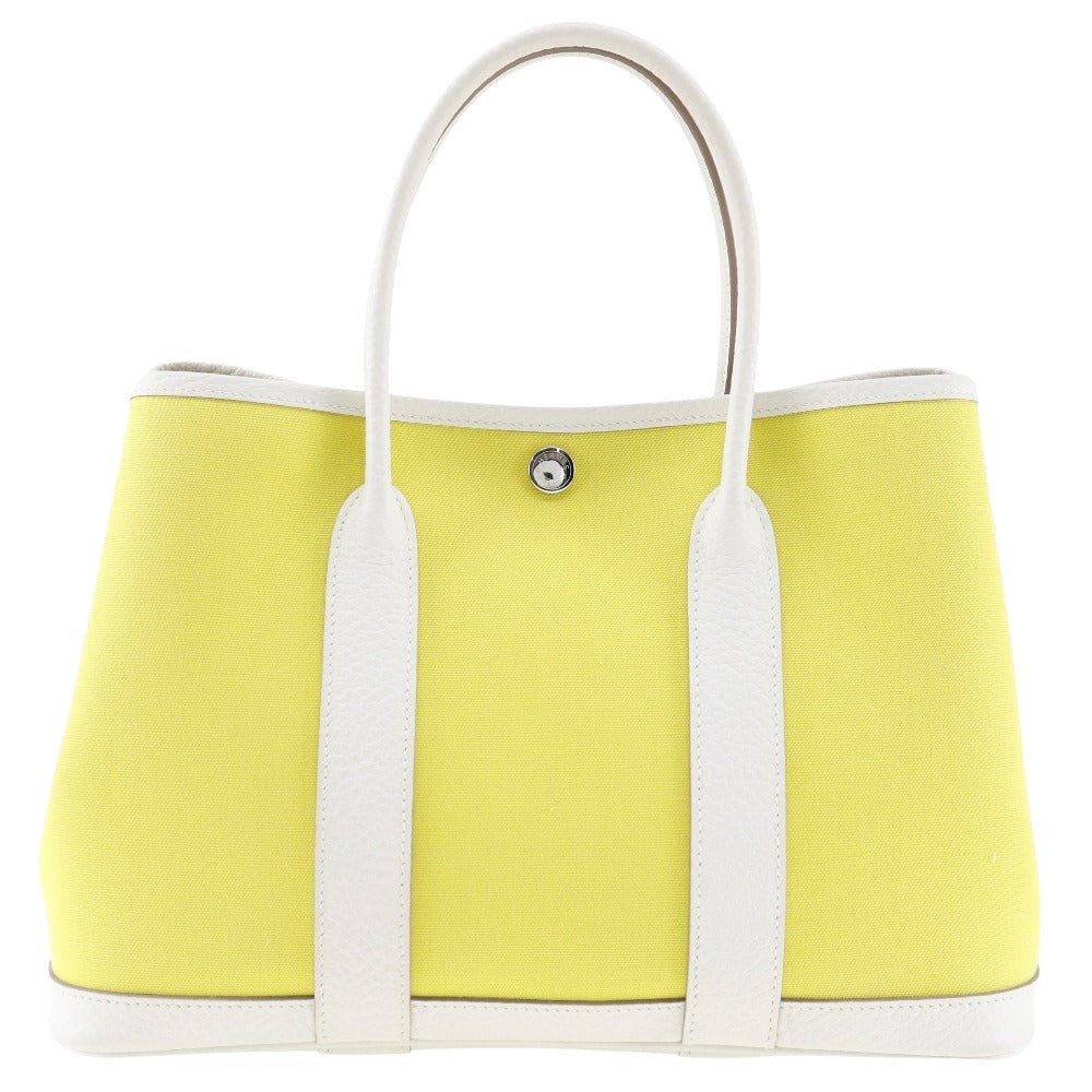 Hermès Garden Party Yellow Canvas Tote Bag