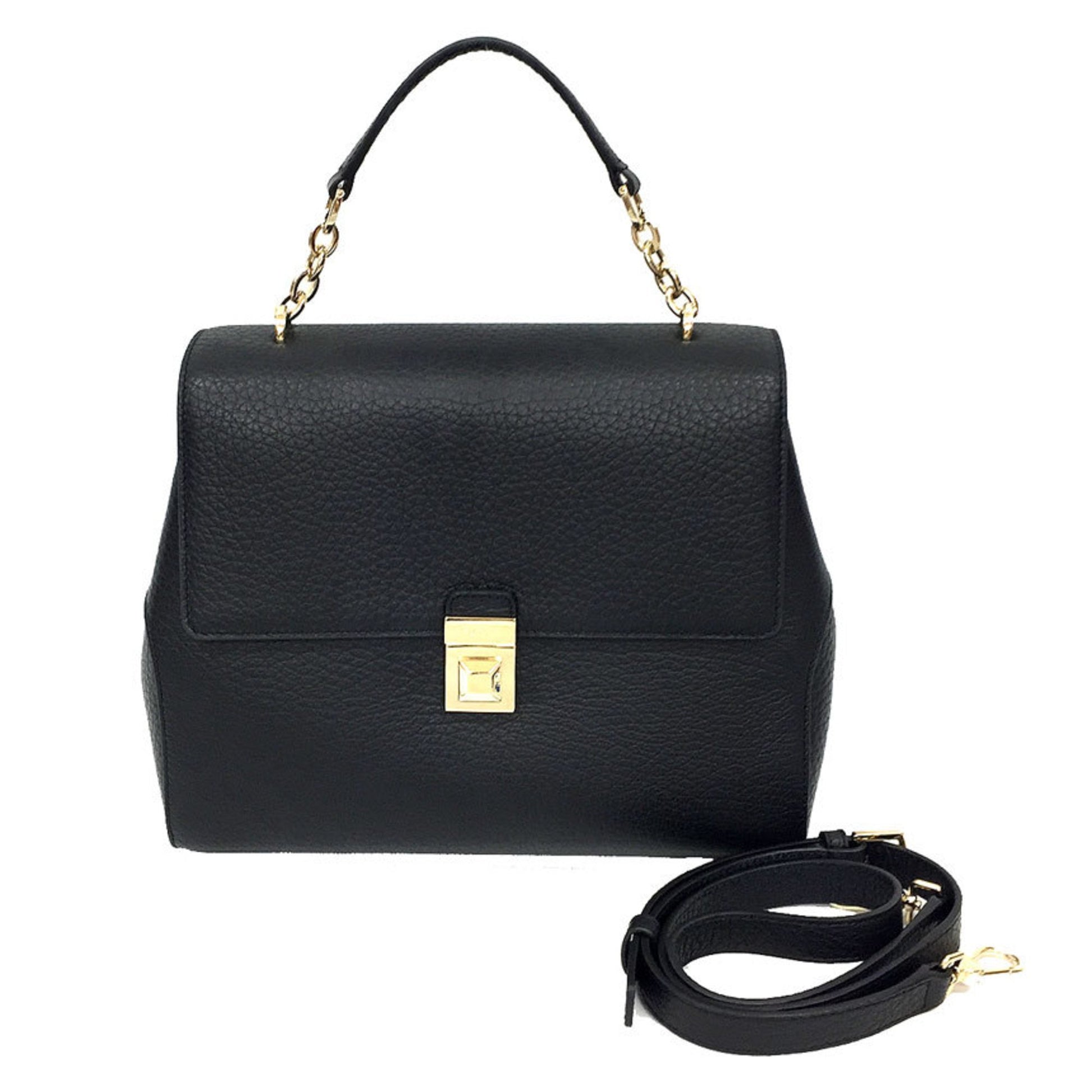 Furla Joann Black Leather Handbag 