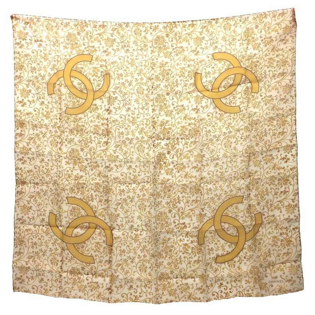 Chanel Camel Silk Shawl 