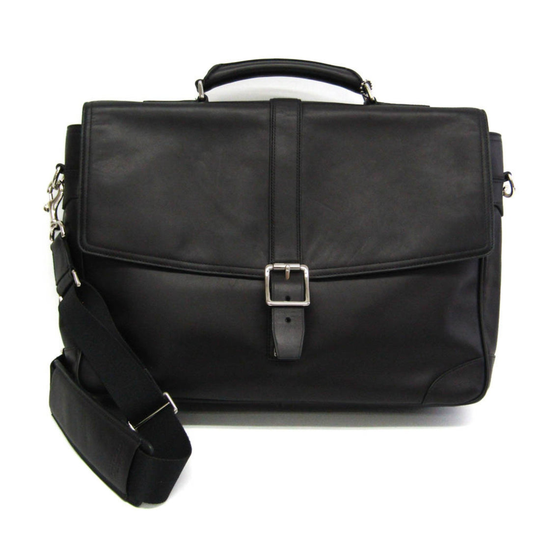 Coach Black Leather Briefcase Bag