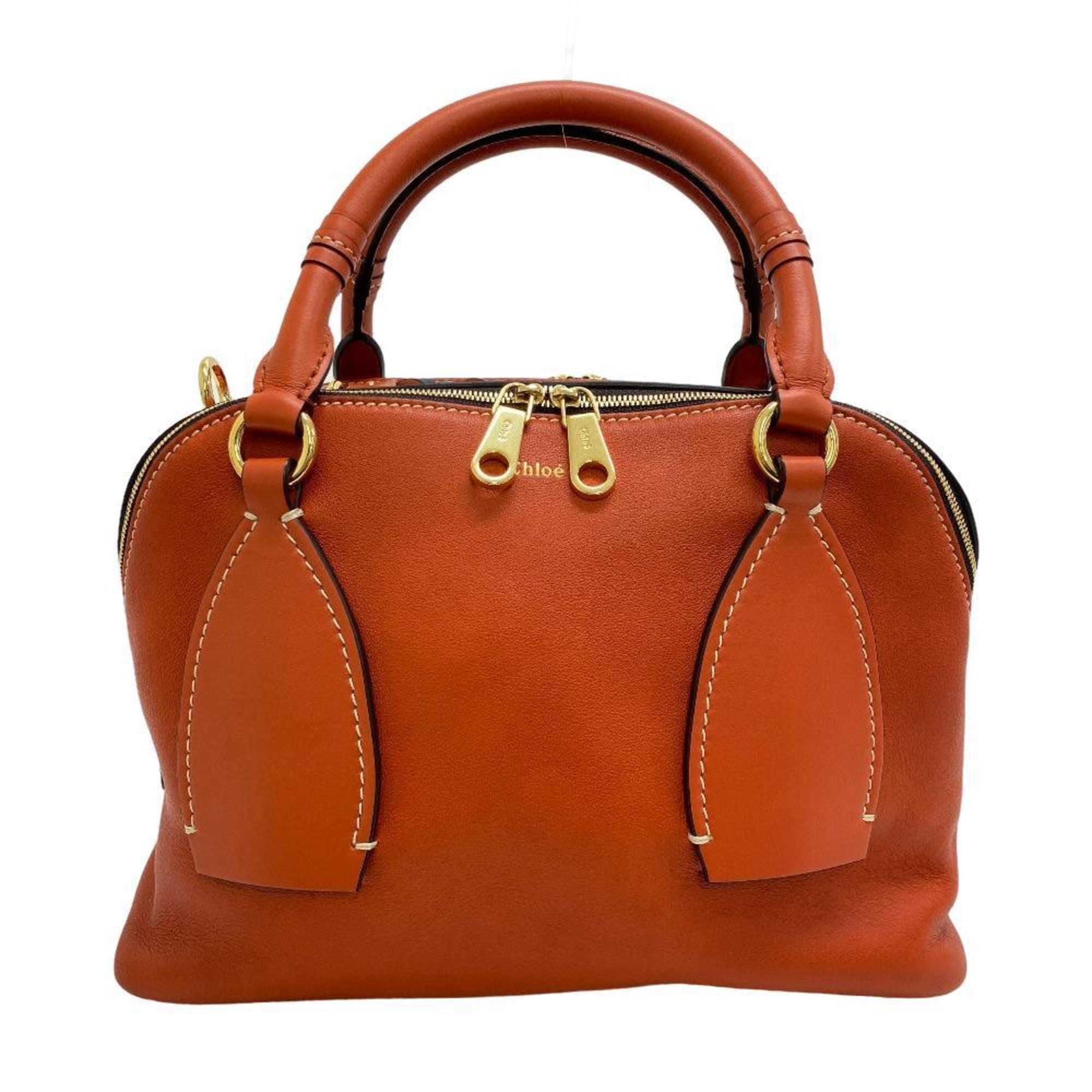 Chloé Orange Leather Handbag 