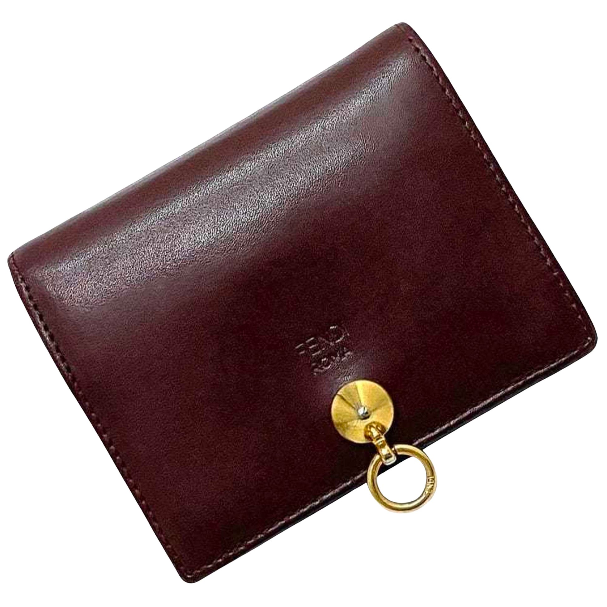 Fendi Burgundy Leather Wallet 