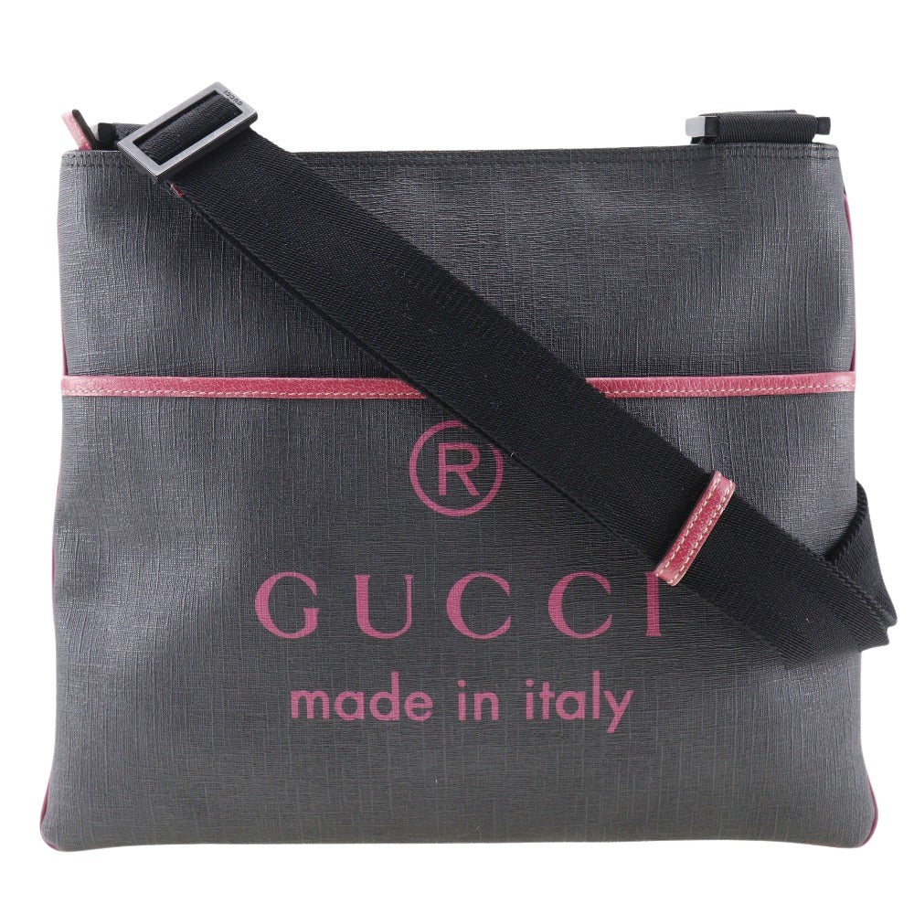 Gucci GG Supreme Black Leather Shoulder Bag