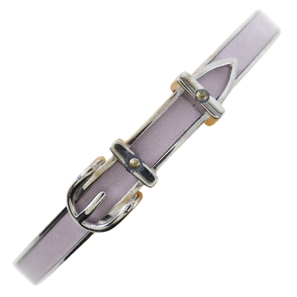 Hermès Ceinture Silver Metal Bracelet 