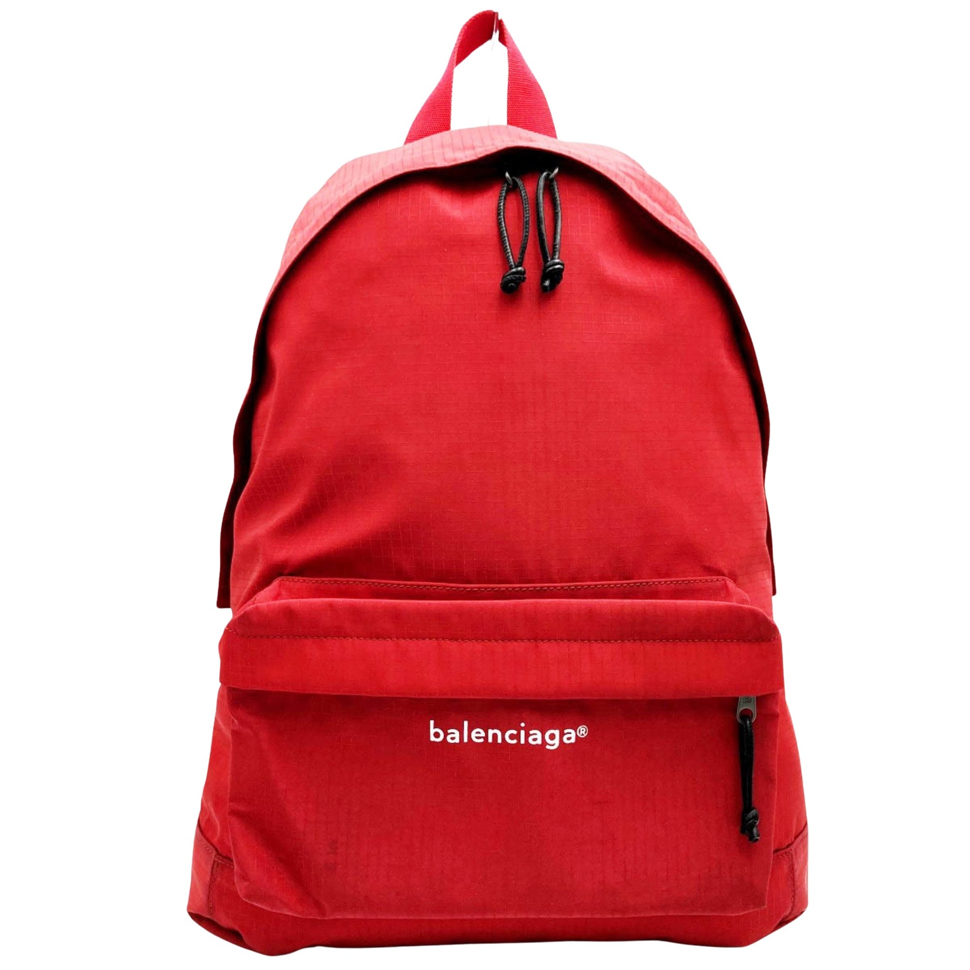 Balenciaga Red Synthetic Backpack Bag