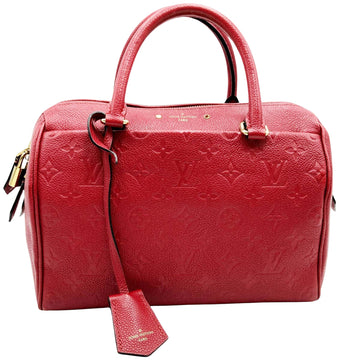 Louis Vuitton Speedy bandoulière 25 Red Canvas Handbag 