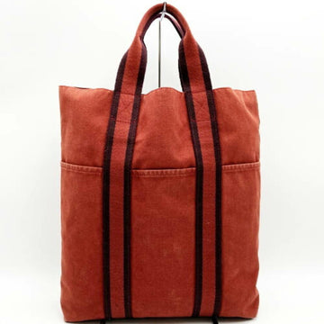 Hermès Red Canvas Tote Bag