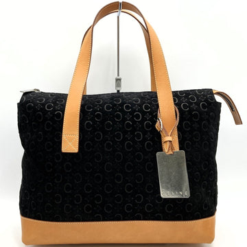 Céline Macadam Black Suede Tote Bag