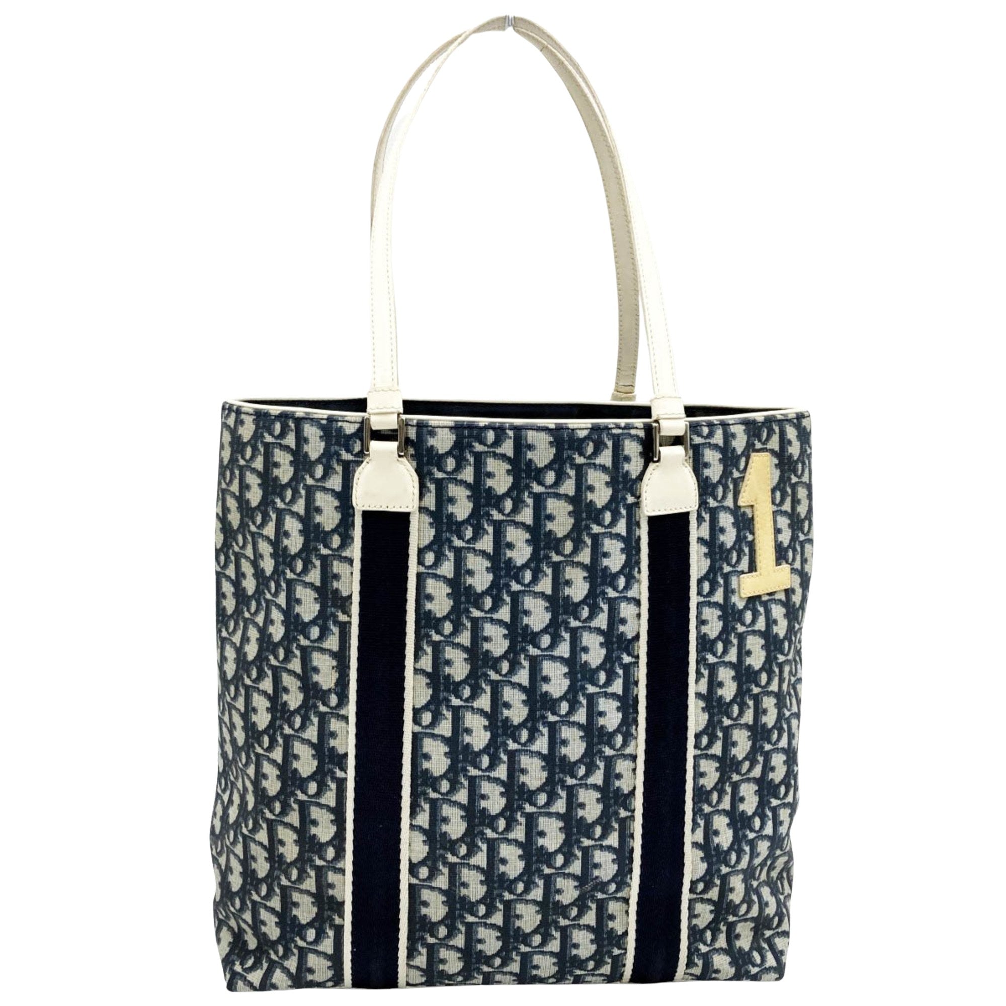 Dior Trotter Blue Canvas Tote Bag