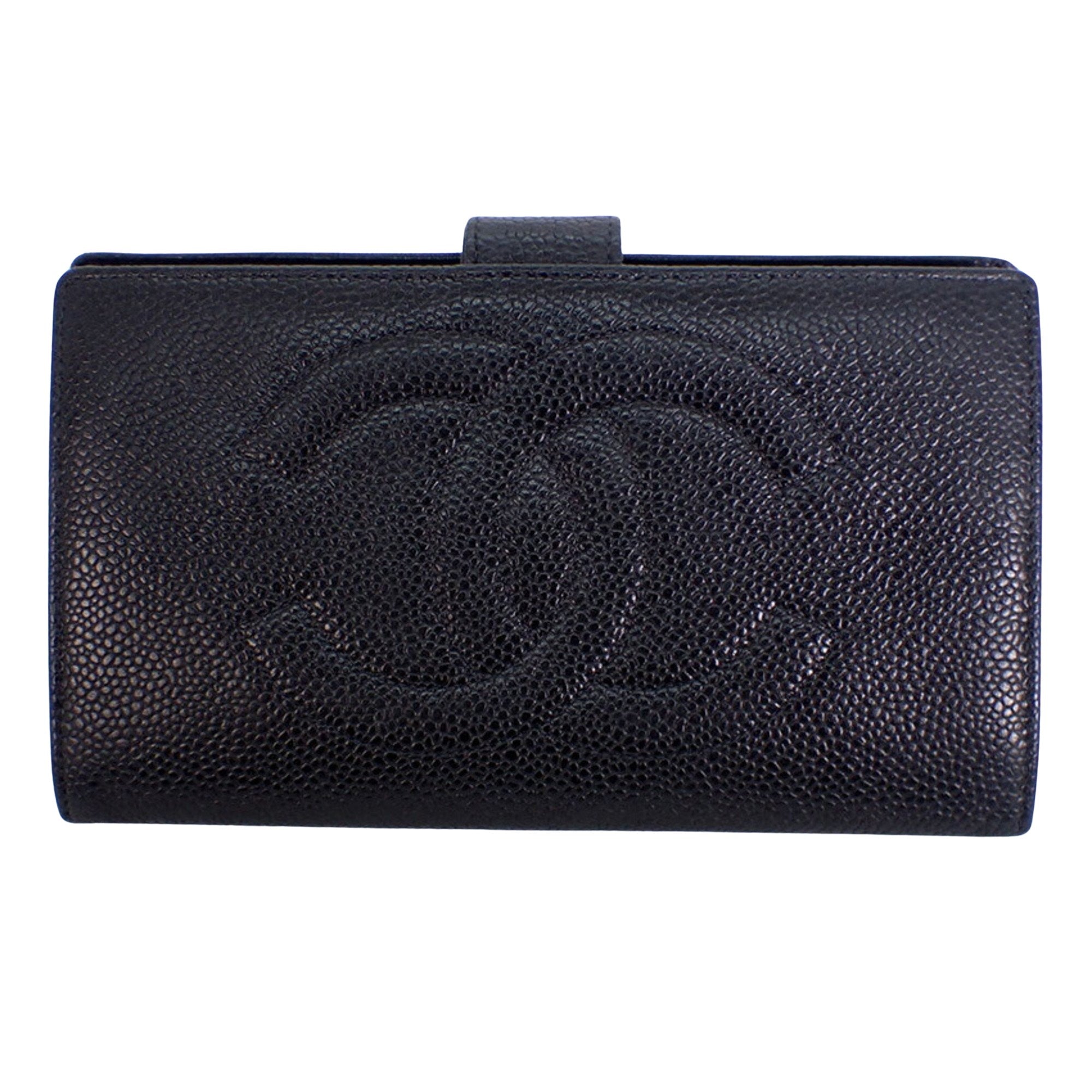 Chanel Cc Black Leather Wallet 