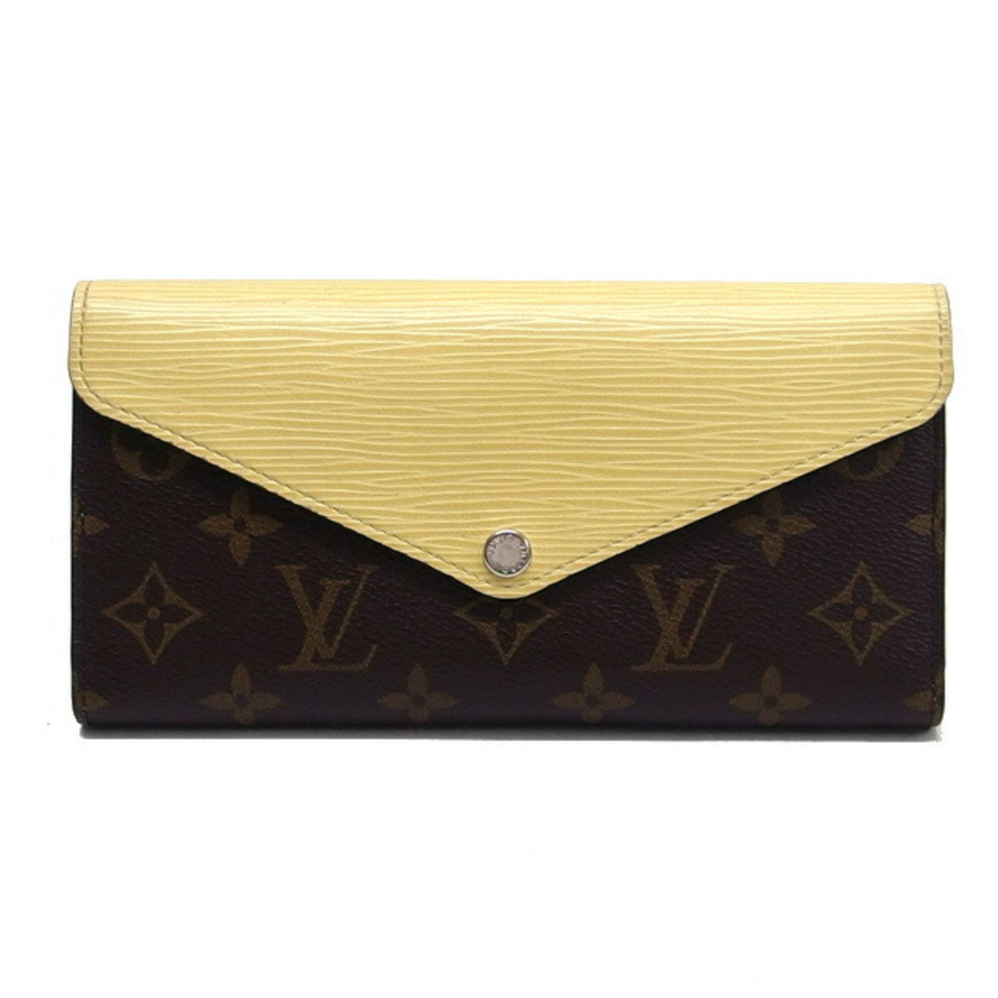 Louis Vuitton Sarah Yellow Canvas Wallet 