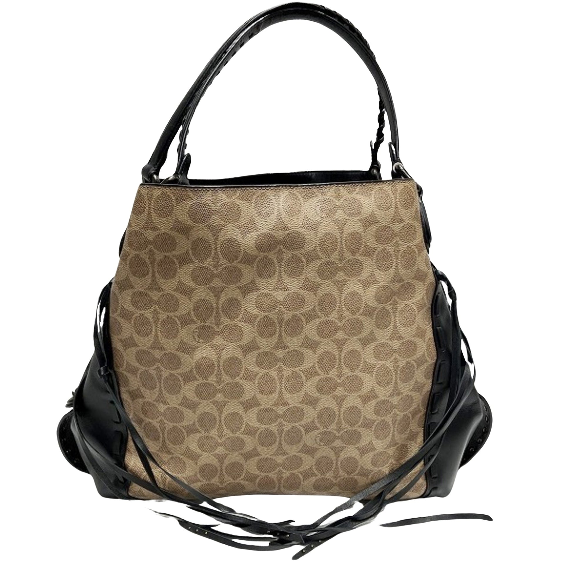 Coach Signature Brown Canvas Shoulder Bag