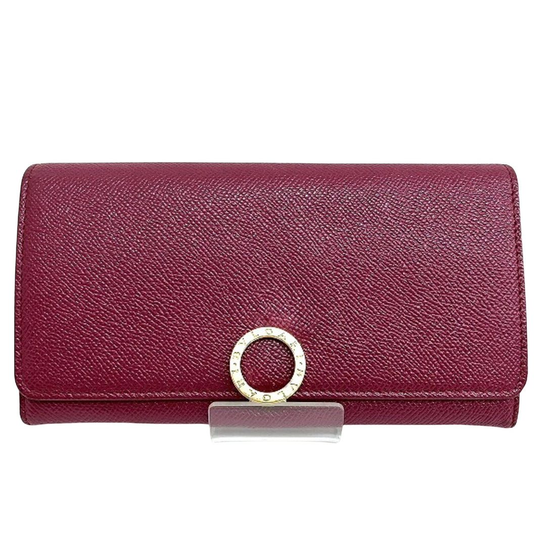 Bulgari Clip grand Red Leather Wallet 