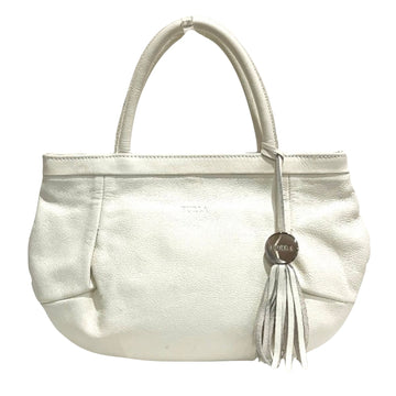 Furla White Leather Handbag 