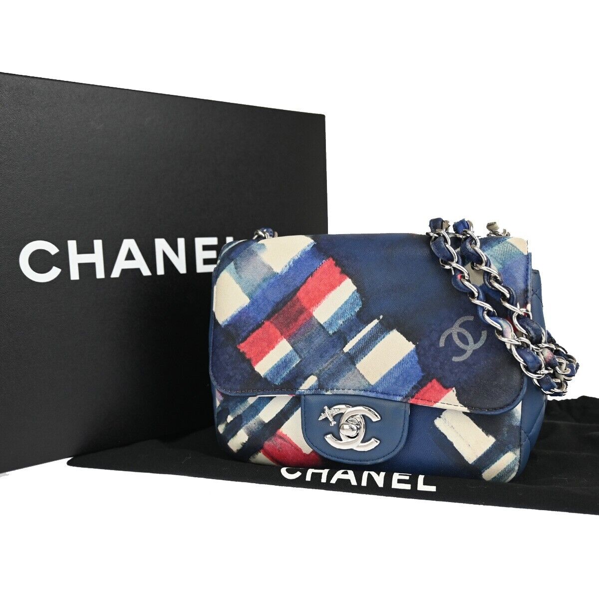 Chanel Timeless Blue Leather Shoulder Bag