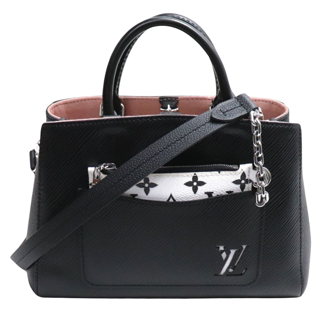 Louis Vuitton Marelle Black Leather Handbag 