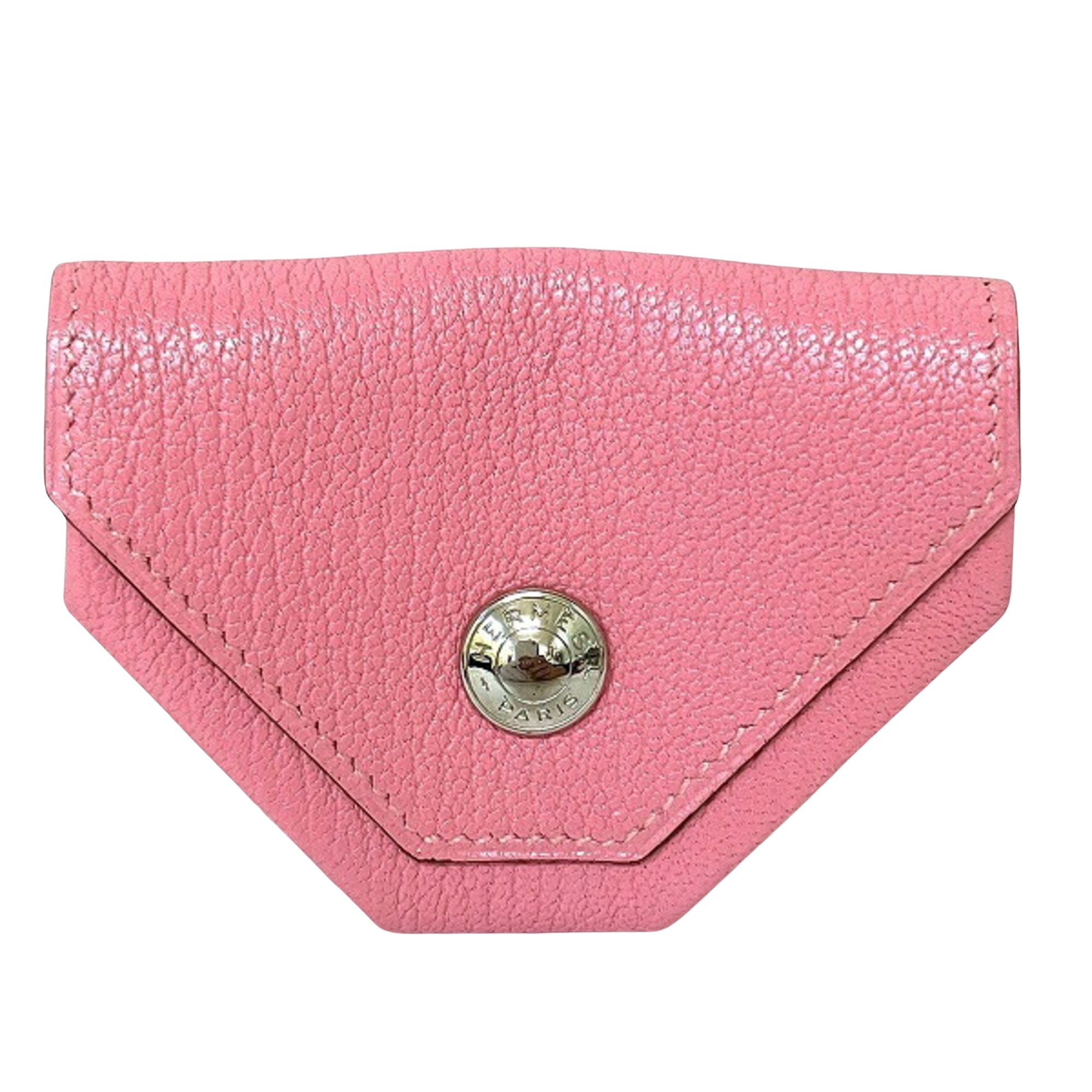 Hermès Porte-monnaie 24 Pink Leather Wallet 