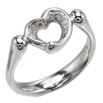 Tiffany & Co Open Heart Silver Platinum Ring 