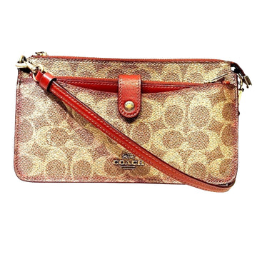 Coach Red Canvas Shoulder Bag