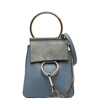 Chloé Faye Blue Leather Handbag 