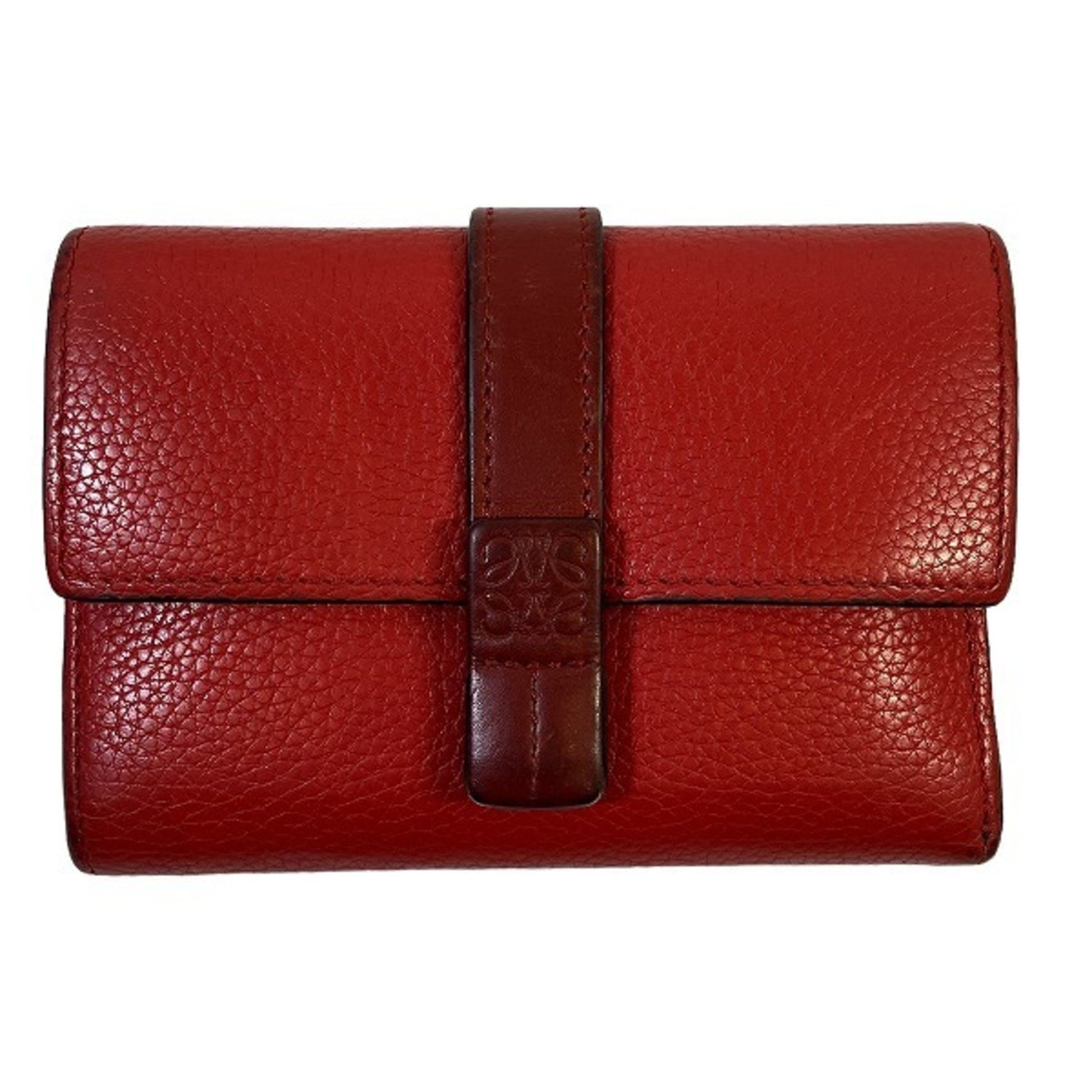 Loewe Small vertical wallet Red Leather Wallet 