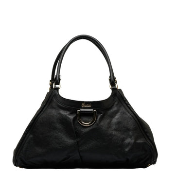 Gucci D-ring Black Leather Handbag 