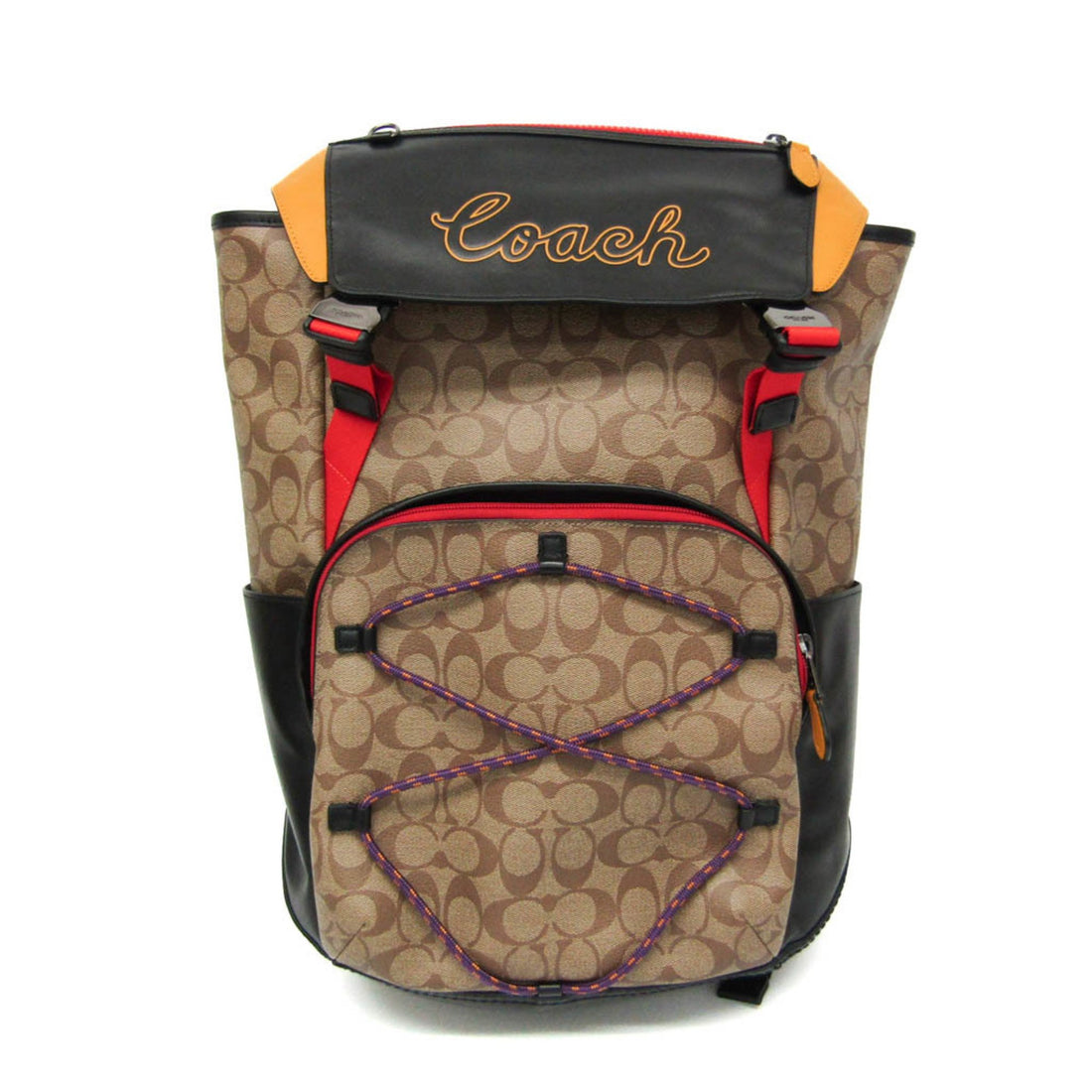 Coach Brown Canvas Backpack Bag