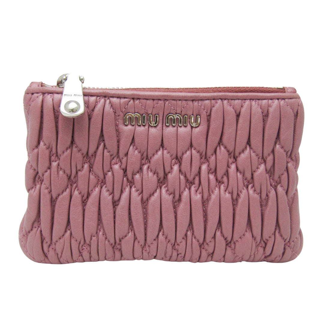 Miu Miu Matelassé Purple Leather Wallet 