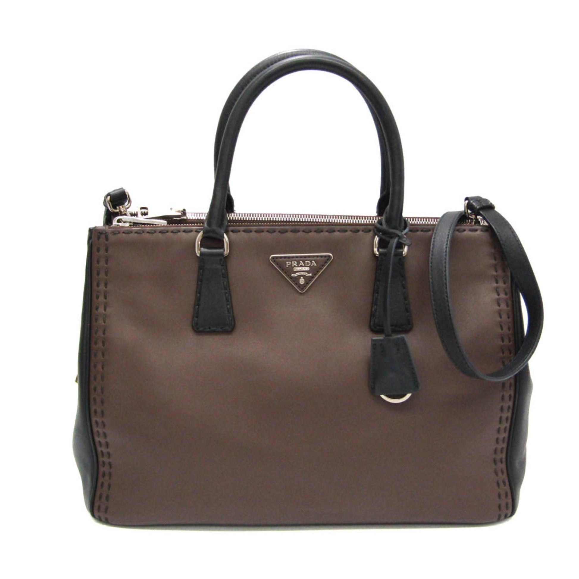 Prada Galleria Brown Leather Handbag 