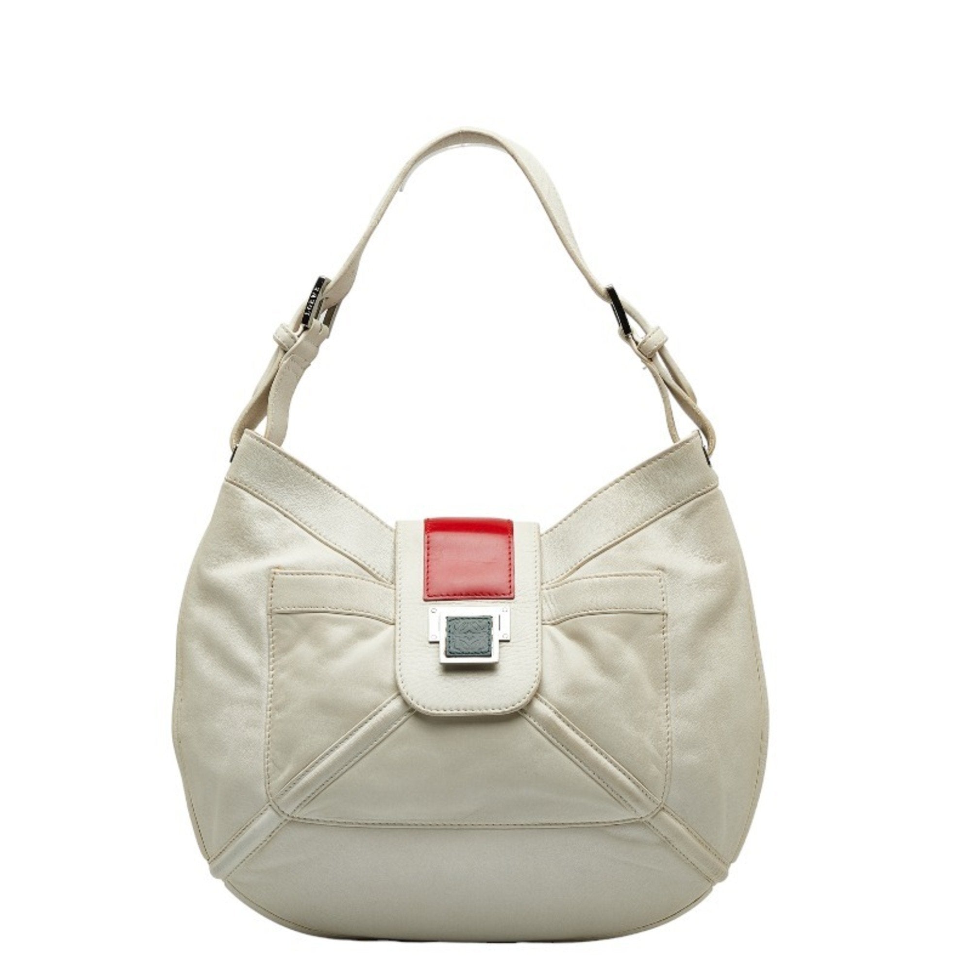 Loewe Anton White Leather Shoulder Bag