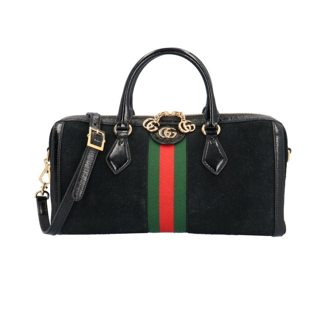 Gucci Ophidia Black Suede Shopper Bag