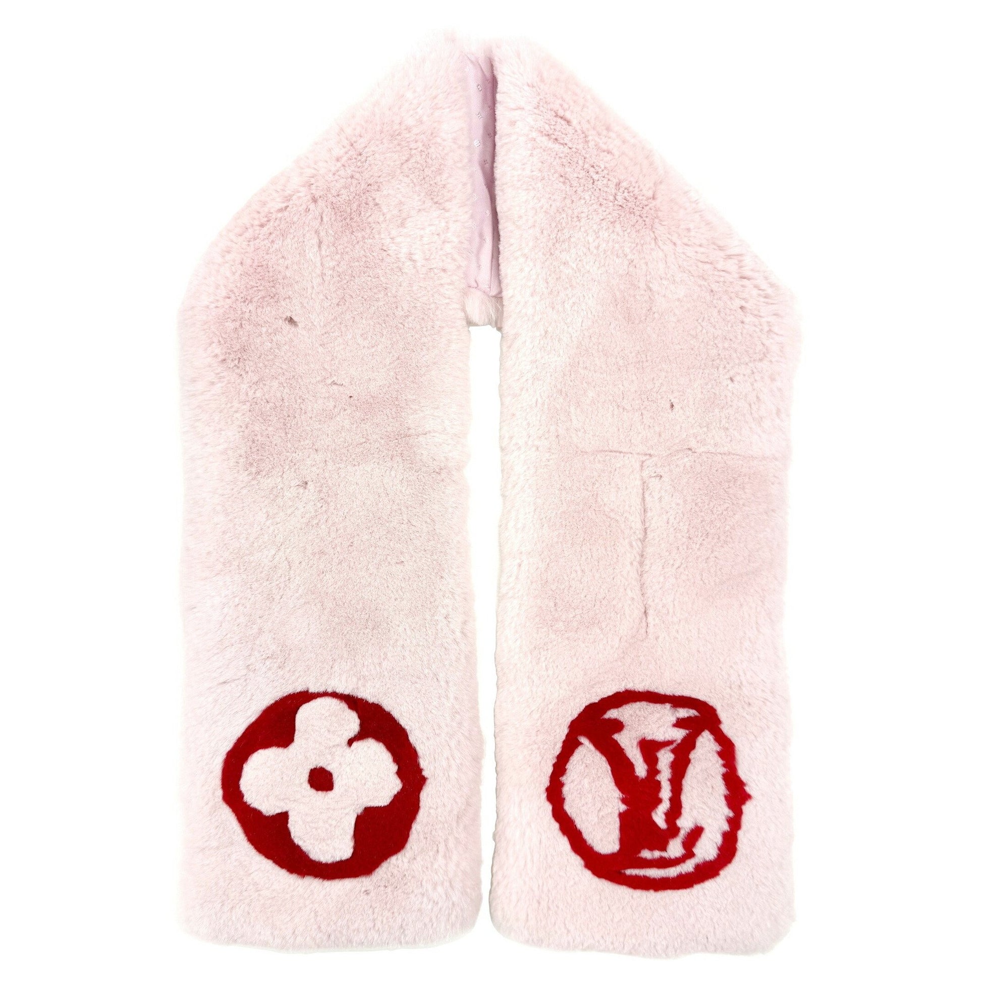 Louis Vuitton Pink Fur Scarf 