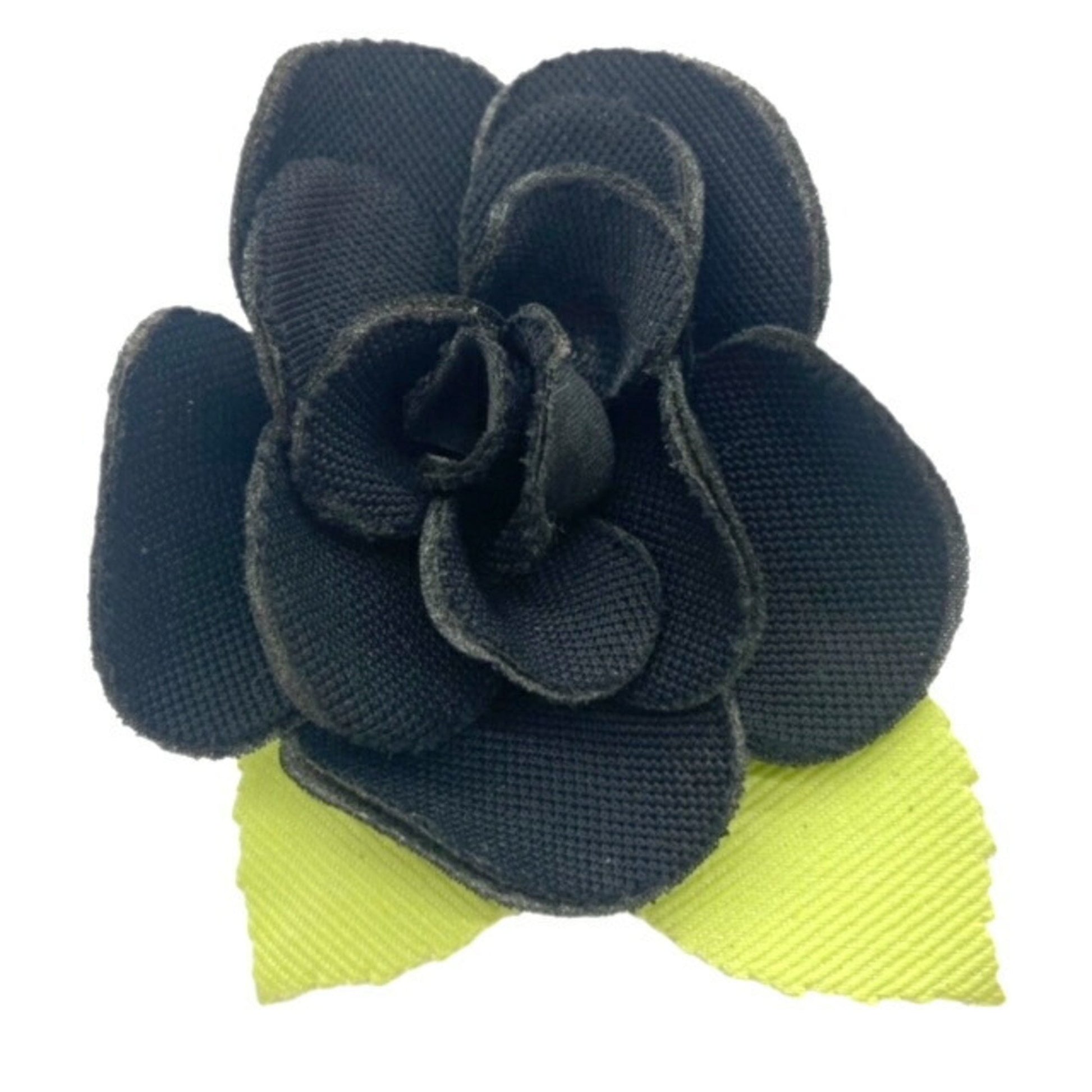 Chanel Camélia Black Synthetic Brooch 