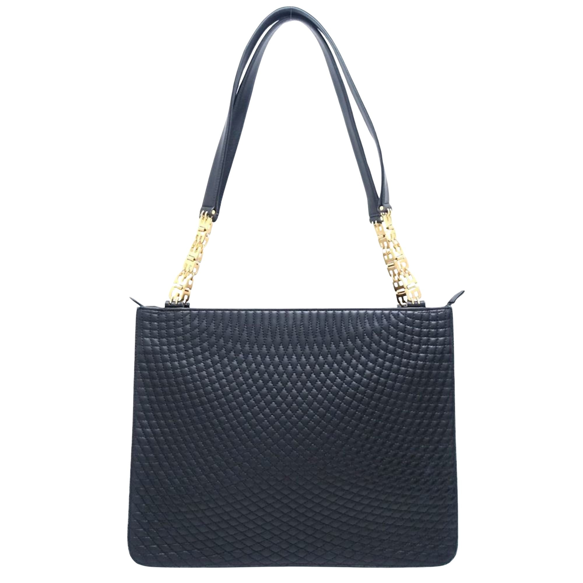 Bally Black Leather Tote Bag